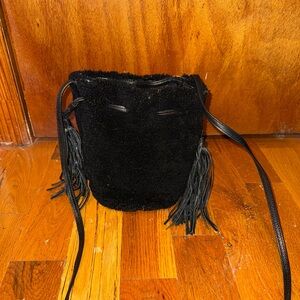 Anthropology Sherpa crossbody bag